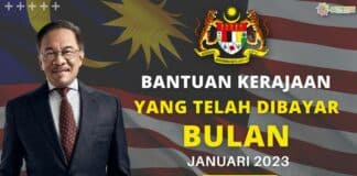 Senarai Bantuan Kerajaan Yang Dibayar Bulan Ini Januari 2023