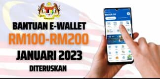 Bantuan Kredit Ewallet RM100 & RM200 Januari 2023 Diteruskan