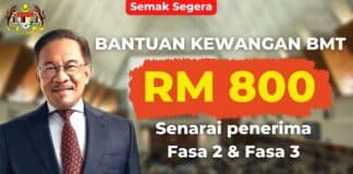 Senarai penerima Bantuan Kewangan BMT RM800 Fasa 2 & Fasa 3