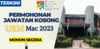 Jawatan Kosong UKM Ambilan Mac 2023