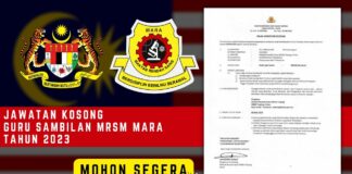 Jawatan Kosong Guru Sambilan MRSM MARA Tahun 2023