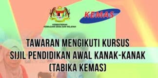 KURSUS SIJIL PENDIDIKAN AWAL KANAK-KANAK KEMAS TAHUN 2023 KINI TELAH DIBUKA! KURSUS SIJIL PENDIDIKAN AWAL KANAK-KANAK KEMAS TAHUN 2023 KINI TELAH DIBUKA!