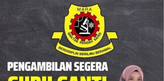 Jawatan Kosong Guru Ganti MRSM Bulan 3 Mohon Sekarang Jawatan Kosong Guru Ganti
