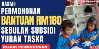 Subsidi Yuran Taska RM180 (Bajet 2023)