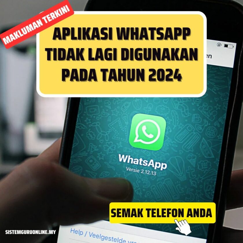 Makluman: Aplikasi WhatsApp Tahun 2024 Tidak Akan Digunakan Lagi