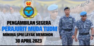 Pengambilan Segera Tentera Udara Diraja Malaysia (TUDM) April 2023 Tentera Udara Diraja Malaysia