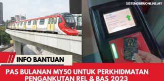 Pas Bulanan MY50 Untuk Perkhidmatan Pengankutan REL & BAS 2023 Pas Bulanan MY50 Untuk Perkhidmatan Pengankutan REL & BAS 2023