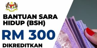 Bantuan Sara Hidup (BSH) RM300 akan dibayar setiap bulan