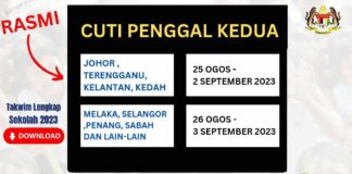 Cuti Sekolah 2023 Takwim Lengkap Sekolah 2023/ 2024