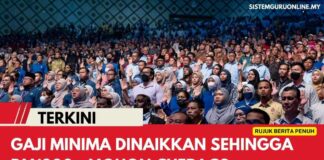 Gaji Minima Dinaikkan Sehingga RM1800 - Mohon Cuepacs