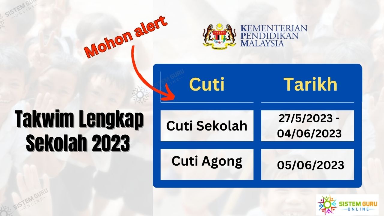 Cuti Sekolah 2023 Takwim Lengkap Sekolah 2023 2024