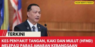 Kes Penyakit Tangan Kaki dan Mulut (HFMD) Melepasi Paras Amaran Kebangsaan! Kes Penyakit Tangan, Kaki dan Mulut (HFMD) Melepasi Paras Amaran Kebangsaan!