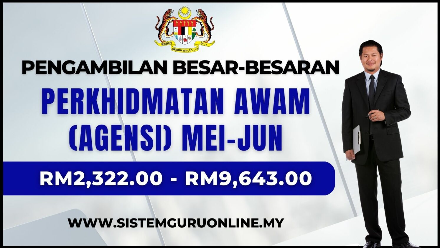 Pengambilan Besar-Besaran Jawatan Kerajaan (Agensi) Effective Mei-Jun 2023