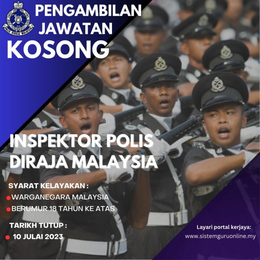 E-Pengambilan PDRM: Jawatan Kosong Polis 2023 & Mohon Kelayakan