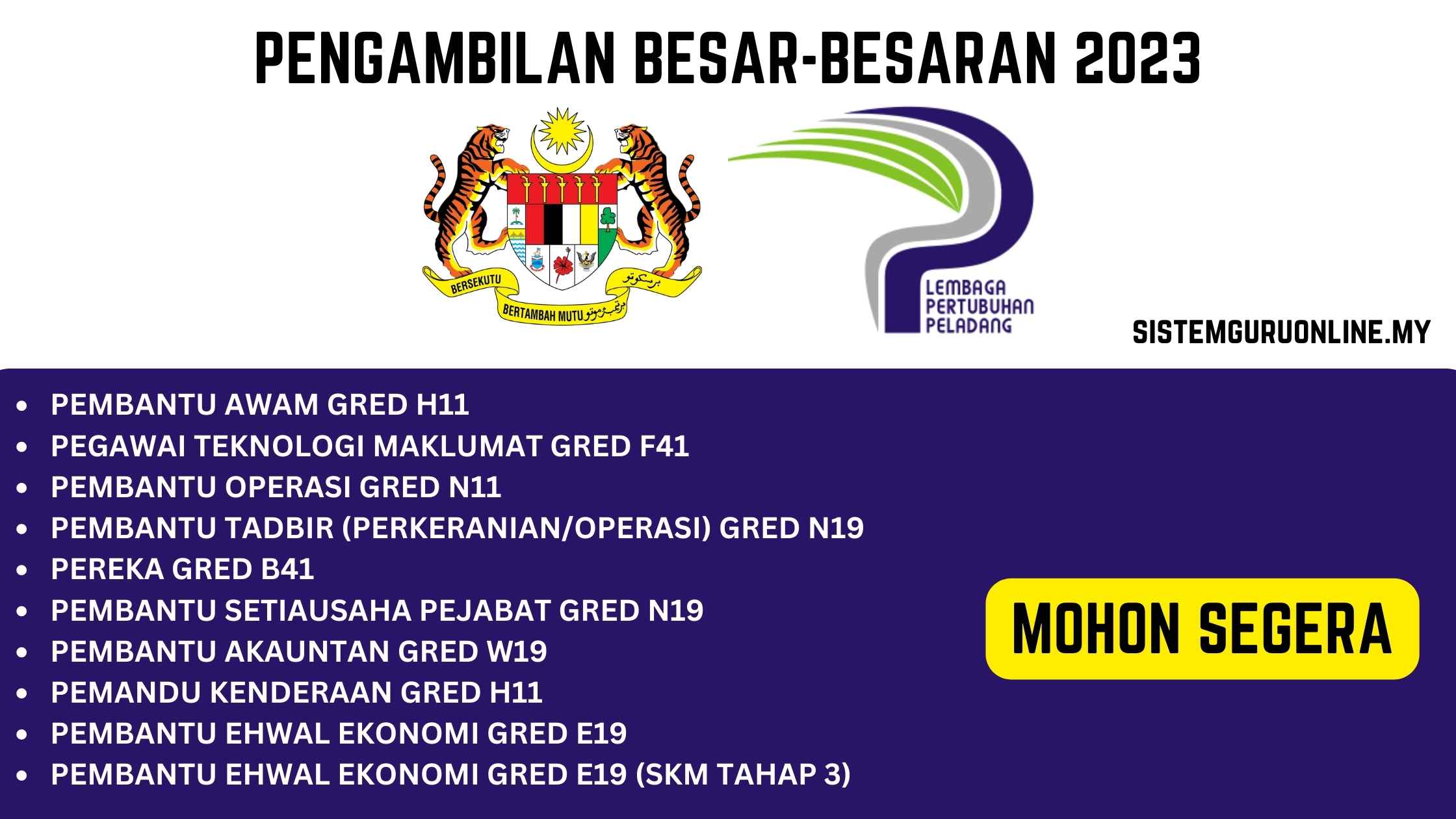 Pengambilan Besar-besaran Lembaga Pertubuhan Peladang (LPP) Tahun 2023