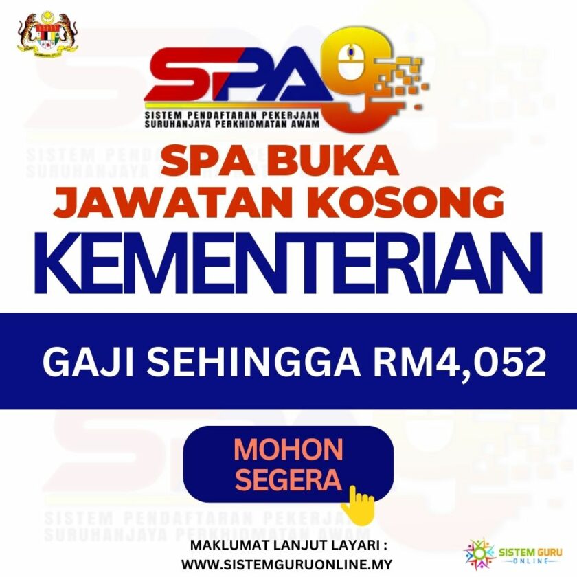 Official SPA Buka Pengambilan 39 Jawatan Kosong Di Kementerian Dalam Negeri