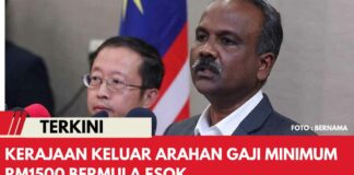 Kerajaan Keluar Arahan Gaji Minimum RM1500 Bermula Esok Kerajaan Keluar Arahan Gaji Minimum RM1500 Bermula Esok