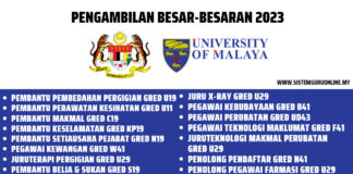 Pengambilan Besar-Besaran Universiti Malaya Tahun 2023 ~ Permohonan Kini Dibuka Pengambilan Besar-Besaran Universiti Malaya Tahun 2023 ~ Permohonan Kini Dibuka