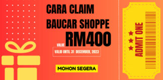 Cara Claim Baucar Kredit Shoppe RM400 Bagi 2023. Cara Claim Baucar Kredit Shoppe RM400 Bagi 2023.