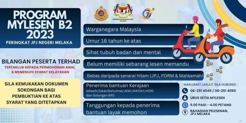 Bantuan Lesen Memandu B2 Untuk Rakyat Malaysia Bulan Julai 2023