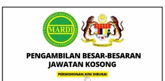 Mardi Buka Pengambilan Besar-besaran Jawatan Kosong Bulan 7 Mardi