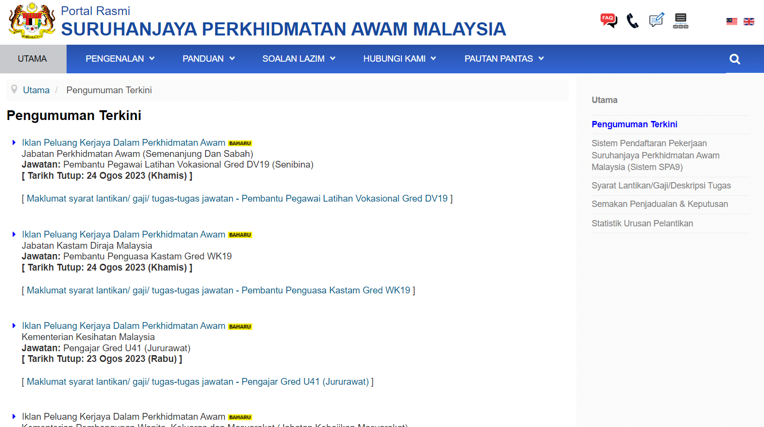 Official Pengambilan Besar-Besaran Pekerja Di Suruhanjaya Perkhidmatan ...