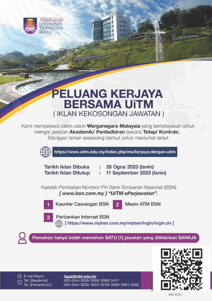 Pengambilan Jawatan Kosong Secara Besar-Besaran Di Uitm Ambilan ...