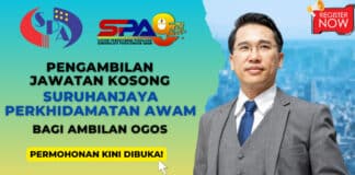 Pengambilan Jawatan Kosong Suruhanjaya Perkhidmatan Awam Malaysia (SPA 9) Ogos 2023