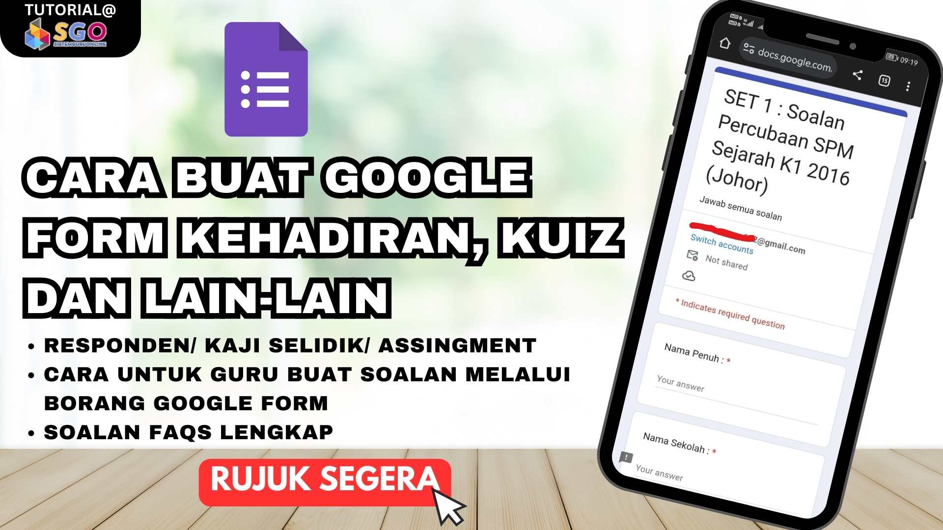 Cara Buat Google Form Kehadiran, Kuiz Dan Lain-lain Serta Cara Untuk ...