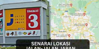 Senarai Lokasi Jalan-Jalan Japan (JJJ) di Seluruh Malaysia SENARAI LOKASI JALAN-JALAN JAPAN