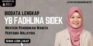 Biodata Lengkap YB Fadhlina Sidek Menteri Pendidikan Wanita Pertama Malaysia YB FADHLINA SIDEK