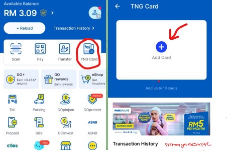 Cara Top Up Touch N Go (E-Wallet & Kad) Dengan 5 Langkah Mudah