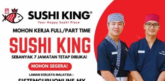 Cara Mohon Kerja Sushi King yang Menawarkan 8 Jawatan Kosong Untuk Fulltime dan Part Time Seluruh Malaysia kerja sushi king