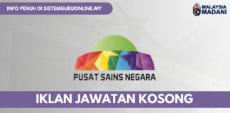Maklumat Pengambilan Kerja Personal Mystep Pusat Sains Negara Bulan 10 Mystep Pusat Sains Negara