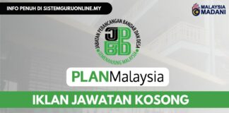 Iklan Peluang Kerja Jabatan Perancangan Bandar Dan Desa (PLANMalaysia) Bagi Ambilan Bulan 10 Peluang Kerja Jabatan Perancangan Bandar