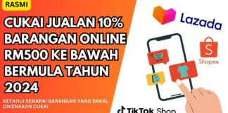 Cukai Jualan LVG RM500 Ke Bawah Bermula Tahun 2024