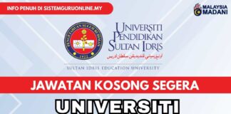JAWATAN KOSONG DI UPSI DISEMBER 2023