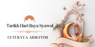 Tarikh Hari Raya Syawal 2024 dan Cuti Raya Aidilfitri 2024