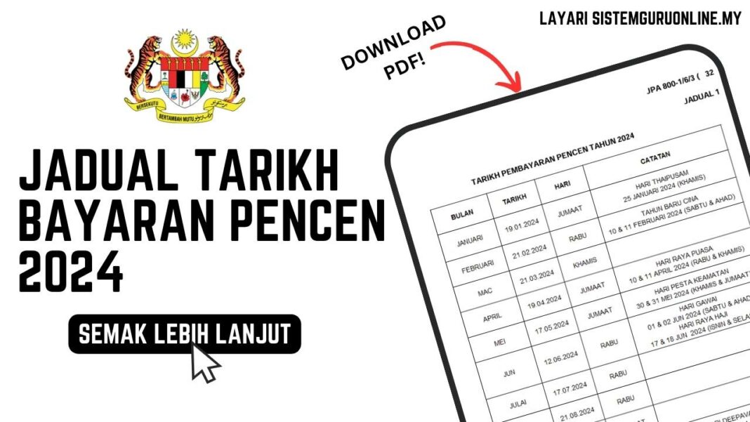 Jadual Tarikh Bayaran Pencen 2024 Rasmi Oleh JPA   Jadual Tarikh Bayaran Pencen 2024  1068x601 