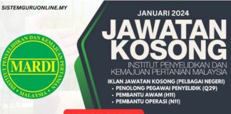 Jawatan Kosong MARDI Januari 2024