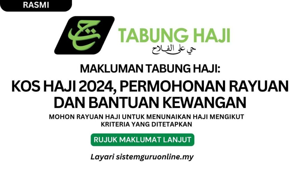 Pengumuman Kos Haji 2024 Serta Bantuan Kewangan Haji B40, M40 Dan T20