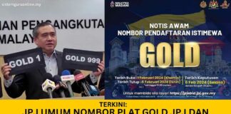 NOMBOR PLAT GOLD JPJ