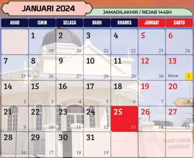 Kalendar Islam Tahun Hijrah 2024 Dan Tarikh Penting Dalam Islam