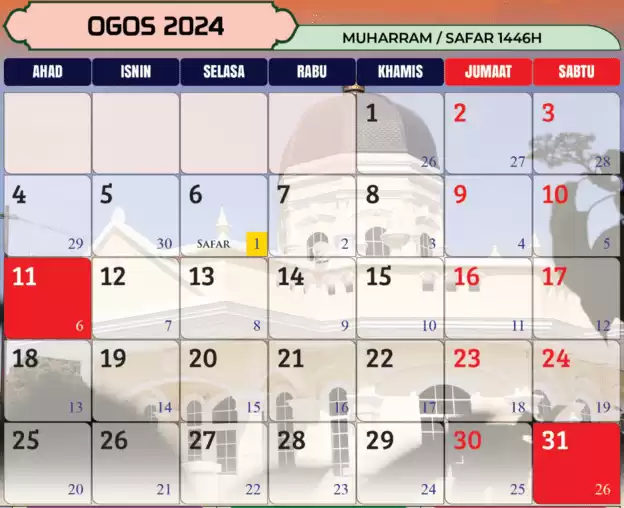 Kalendar Islam Tahun Hijrah 2024 Dan Tarikh Penting Dalam Islam