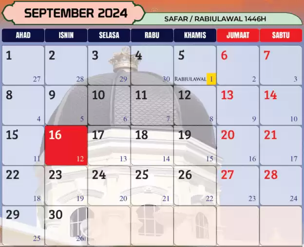 September Dalam Kalender Islam 