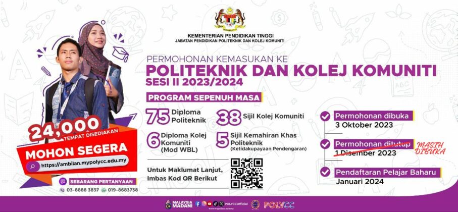 Permohonan Politeknik Dan Kolej Komuniti 2024