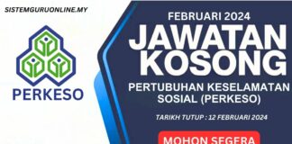 JAWATAN KOSONG PERKESO FEBRUARI 2024