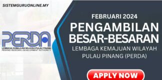 Pengambilan Jawatan PERDA Februari 2024 Secara Besar-Besaran