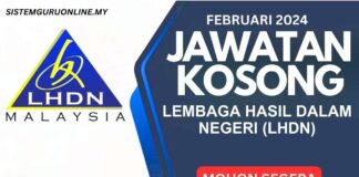 Pengambilan Jawatan lhdn Februari 2024