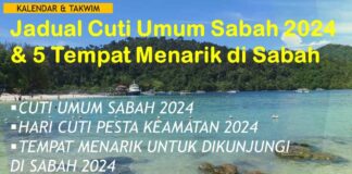 Jadual Cuti Umum Sabah 2024
